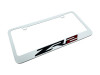 Chevrolet ZR2 White License Plate Frame (angled)