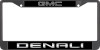GMC Denali Black License Plate Frame - Black - 2 Hole 