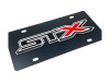 Ford F-150 STX Carbon Stainless Steel License Plate (angled zoom)