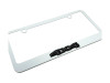 Ford 4X4 White License Plate Frame - Dark Logo (angled zoom)