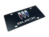 Buick Carbon Stainless Steel License Plate - Logo/Lettering (angled)
