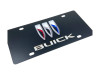Buick Carbon Stainless Steel License Plate - Logo/Lettering (angled zoom)