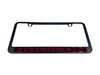 Jeep Rubicon Black License Plate Frame - Black/Red Logo