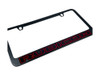 Jeep Rubicon Black License Plate Frame - Black/Red Logo - zoom