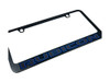 Jeep Rubicon Black License Plate Frame - Black/Blue Logo - zoom