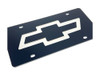 Chevrolet Bowtie Mirror Outline Black Acrylic License Plate - zoom