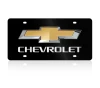 Chevrolet Gold Bowtie/Lettering Black Acrylic License Plate