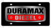 Chevrolet Duramax Diesel Black Acrylic License Plate