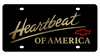 Chevrolet Heartbeat of America Black Acrylic License Plate - Gold