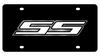 Chevrolet SS Black Acrylic License Plate - White