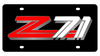 Chevrolet Z71 Black Acrylic License Plate