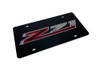 Chevrolet Z71 Black Acrylic License Plate - angled