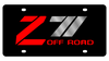 Chevrolet Z71 Off Road Black Acrylic License Plate