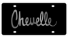 Chevrolet Chevelle Black Acrylic License Plate - Mirror Script