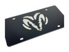 Dodge Ram Head Black Acrylic License Plate - zoom