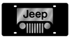 Jeep Windshield Grill Black Acrylic License Plate