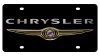 Chrysler Black Acrylic License Plate