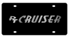 PT Cruiser Black Acrylic License Plate