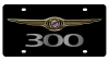 Chrysler 300 Black Acrylic License Plate
