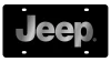 Jeep Black Acrylic License Plate - Mirror Word