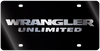 Jeep Wrangler Unlimited Black Acrylic License Plate