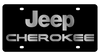 Jeep Cherokee Black Acrylic License Plate