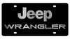 Jeep Wrangler Black Acrylic License Plate