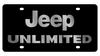 Jeep Unlimited Black Acrylic License Plate