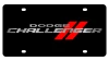 Dodge Challenger Stripe Black Acrylic License Plate