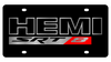 Hemi SRT8 Black Acrylic License Plate
