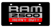 Dodge Ram 2500 HD Black Acrylic License Plate
