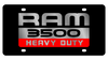 Dodge Ram 3500 HD Black Acrylic License Plate