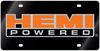 Hemi Powered Black Acrylic License Plate