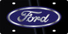 Ford Blue Oval Black Acrylic License Plate