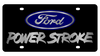 Ford Power Stroke Black Acrylic License Plate