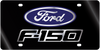 Ford Oval F-150 Black Acrylic License Plate