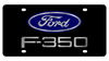 Ford Oval F-350 Black Acrylic License Plate