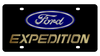 Ford Gold Expedition Black Acrylic License Plate