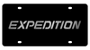 Ford Expedition Black Acrylic License Plate - Word Only
