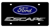 Ford Escape Black Acrylic License Plate