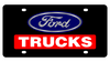 Ford Trucks Black Acrylic License Plate