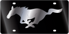 Ford Mustang Running Pony Black Acrylic License Plate