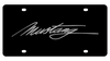 Ford Mustang Script Black Acrylic License Plate