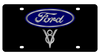 Ford V8 Black Acrylic License Plate