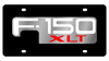 Ford F-150 XLT Black Acrylic License Plate