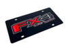 Ford FX4 Off Road Black Acrylic License Plate - angled