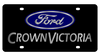 Ford Crown Victoria Black Acrylic License Plate