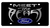 Ford Meet The Beast Black Acrylic License Plate