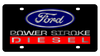 Ford Power Stroke Diesel Black Acrylic License Plate 