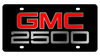 GMC 2500 Black Acrylic License Plate